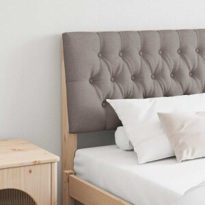 vidaXL Gestoffeerd hoofdbord Taupe 200 cm Massief grenenhout