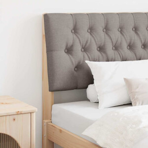 vidaXL Gestoffeerd hoofdbord Taupe 100 cm Massief grenenhout