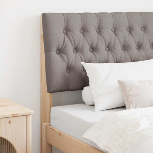 vidaXL Gestoffeerd hoofdbord Taupe 90 cm Massief grenenhout