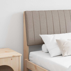 vidaXL Gestoffeerd hoofdbord Taupe 180 cm Massief grenenhout