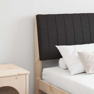 vidaXL Gestoffeerd hoofdbord Zwart 160 cm Massief grenenhout