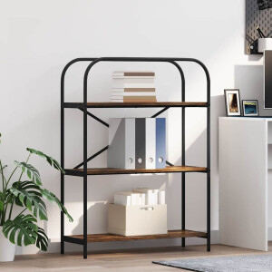 vidaXL Boekenkast Gerookt eiken 80 x 30 x 109 cm Bewerkt hout