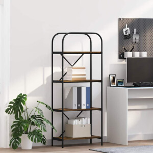 vidaXL Boekenkast Gerookt eiken 60 x 30 x 146 cm Bewerkt hout