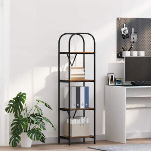 vidaXL Boekenkast Gerookt eiken 40 x 30 x 146 cm Bewerkt hout