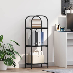 vidaXL Boekenkast Zwart Eiken 40 x 30 x 109 cm Bewerkt hout