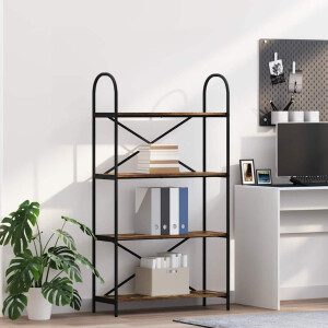 vidaXL Boekenkast Gerookt eiken 80 x 30 x 146 cm Bewerkt hout