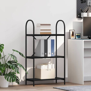 vidaXL Boekenkast Zwart Eiken 60 x 30 x 109 cm Bewerkt hout