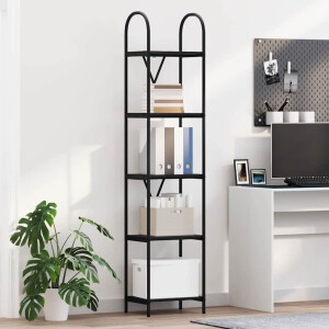 vidaXL Boekenkast Zwart Eiken 40 x 30 x 183 cm Bewerkt hout