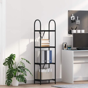 vidaXL Boekenkast Zwart Eiken 40 x 30 x 146 cm Bewerkt hout
