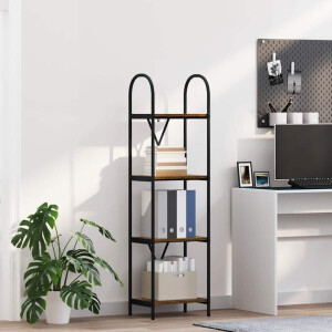 vidaXL Boekenkast Gerookt eiken 40 x 30 x 146 cm Bewerkt hout