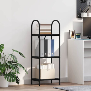 vidaXL Boekenkast Zwart Eiken 40 x 30 x 109 cm Bewerkt hout