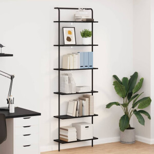 vidaXL Boekenkast Zwart eiken 60 x 24 x 203 cm Bewerkt hout