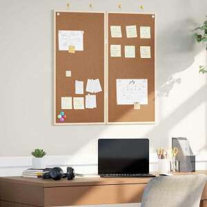 vidaXL Kurkbord Bruin 80 x 1.4 x 80 cm Massief grenenhout