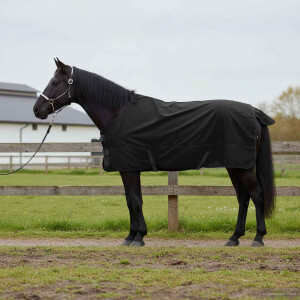 vidaXL Paardendeken Donkergroen en Zwart 135 cm Polyester