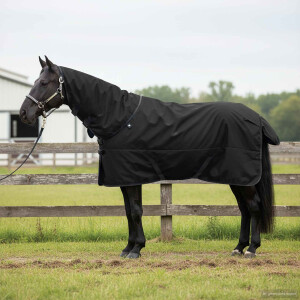 vidaXL Paardendeken Donkergroen en Zwart 115 cm Polyester
