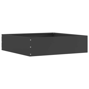 vidaXL Tuinrand Zwart 50 x 50 x 13 cm Staal