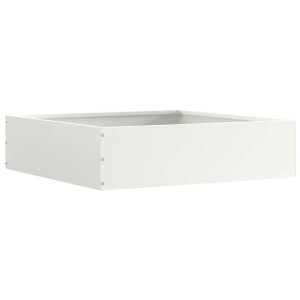 vidaXL Tuinrand Wit 50 x 50 x 13 cm Staal