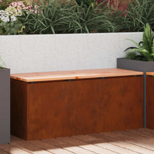vidaXL Tuinbank Roestig 100 x 40 x 43 cm Cortenstaal
