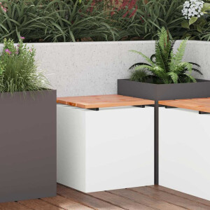 vidaXL Tuinbank Wit 40 x 40 x 43 cm Staal