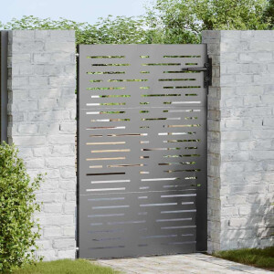 vidaXL Tuinpoort met slot Zwart 85 x 125 cm Poedergecoat staal