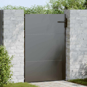 vidaXL Tuinpoort met slot Zwart 85 x 125 cm Poedergecoat staal