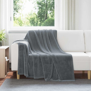 vidaXL Kleden 6 pcs Donkergrijs 150 x 200 cm Fleece
