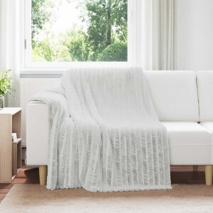 vidaXL Gooi Deken Grijs 200 x 150 cm Fleece