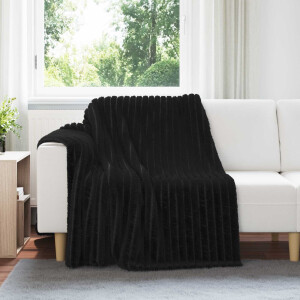 vidaXL Kleden 6 pcs Zwart 200 x 150 cm Fleece