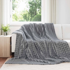 vidaXL Kleden 6 pcs Donkergrijs 240 x 220 cm Fleece