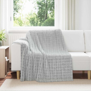 vidaXL Kleden 6 pcs Grijs 200 x 150 cm Fleece