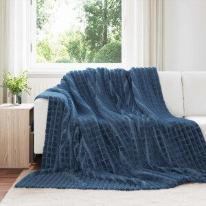 vidaXL Kleden 6 pcs Marineblauw 270 x 240 cm Fleece