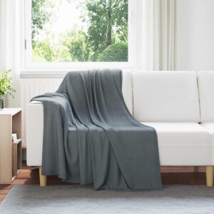 vidaXL Kleden 6 pcs Donkergrijs 170 x 130 cm Fleece