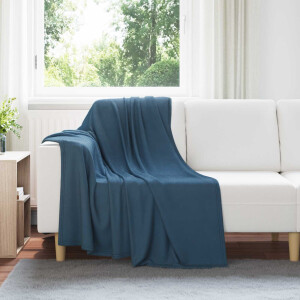vidaXL Kleden 6 pcs Marineblauw 170 x 130 cm Fleece