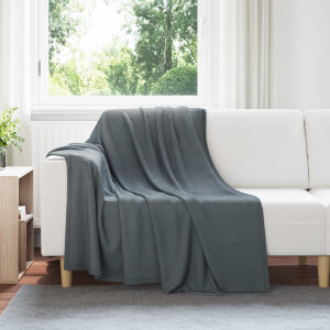 vidaXL Kleden 24 pcs Donkergrijs 200 x 150 cm Fleece