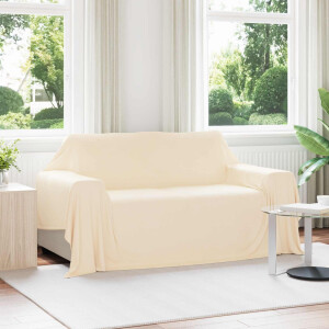 vidaXL Gooi Deken Crème 280 x 210 cm Fleece