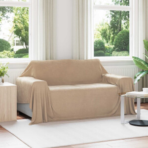 vidaXL Gooi Deken Kameel 280 x 210 cm Fleece