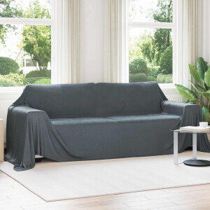 vidaXL Gooi Deken Donkergrijs 350 x 270 cm Fleece
