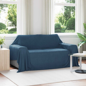vidaXL Kleden 6 pcs Marineblauw 280 x 210 cm Fleece