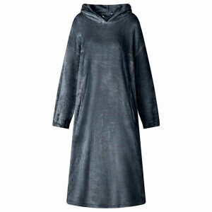 vidaXL Deken hoodie Marineblauw s Flanel