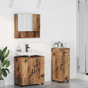 vidaXL Badkamermeubelset 3 pcs Oud hout 61 x 35 x 64 cm Bewerkt hout