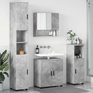 vidaXL Badkamermeubelset 4 st Beton Grijs 61 x 35 x 64 cm