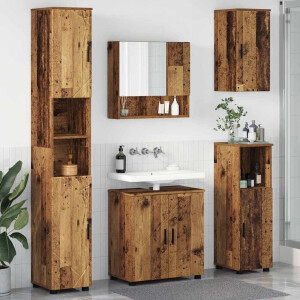 vidaXL Badkamermeubelset 5 pcs Oud hout 61 x 35 x 64 cm Bewerkt hout