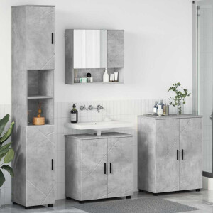 vidaXL Badkamermeubelset 4 st Beton Grijs 61 x 35 x 64 cm