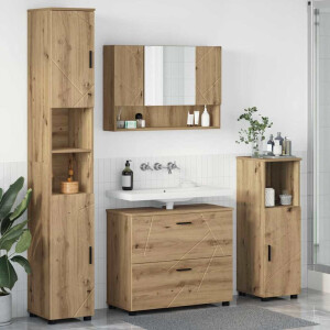 vidaXL Badkamermeubelset 4 st Artisan Eiken 35 x 30 x 192 cm
