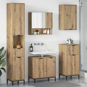 vidaXL Badkamermeubelset Artisan Eiken Engineered hout, Metaal