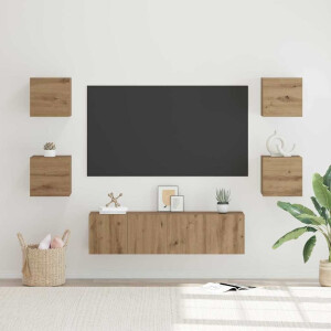 vidaXL Tv-meubelset 6 pcs artisanaal eikenkleurig 60 x 30 x 30 cm