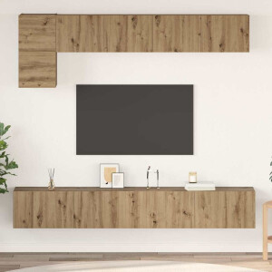 vidaXL Tv-meubelset 5 pcs artisanaal eikenkleurig Medium 100 cm