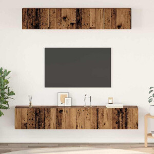 vidaXL Tv-meubelset 5 pcs Oud hout Standaard Medium Bewerkt hout