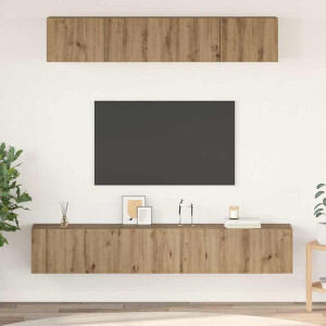 vidaXL Tv-meubelset 5 pcs artisanaal eikenkleurig Medium Bewerkt hout