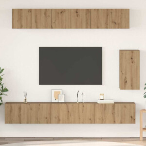 vidaXL Tv-meubelset 6 pcs artisanaal eikenkleurig Medium Bewerkt hout